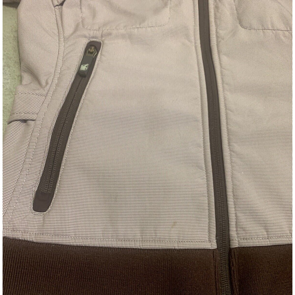 Spyder Jacket Womens 8 Red Houndstooth Fleece Lined Lightweight Nylon Coat - Picture 11 of 16